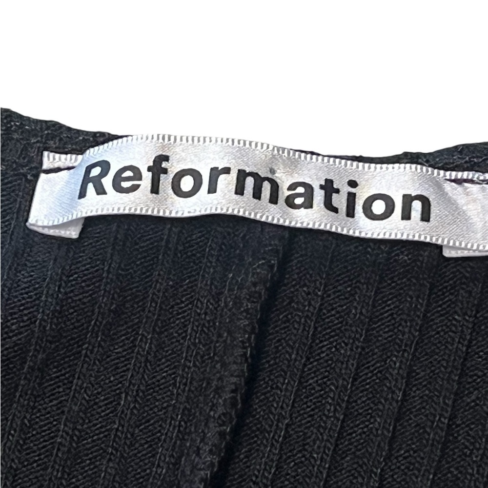 Reformation Black Sleeveless Midi Dress with Side Slit - Picture 7 of 8